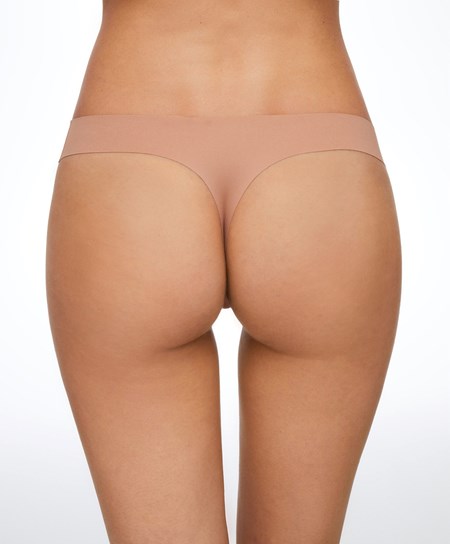 Oysho Invisible Laser-cut Hipster Perizoma Tan | 50831-MDRW
