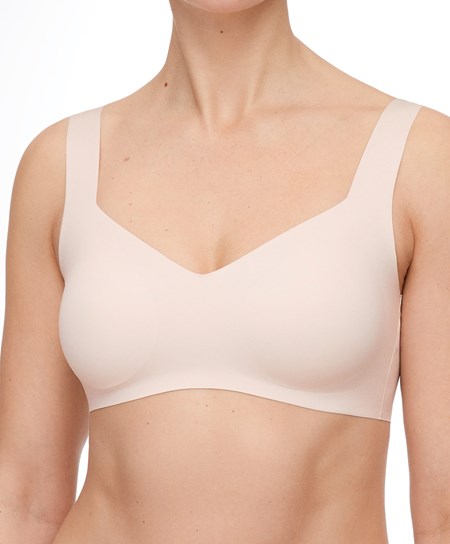 Oysho Invisible Laser-cut V-neck Bra Almond | 32690-JABE