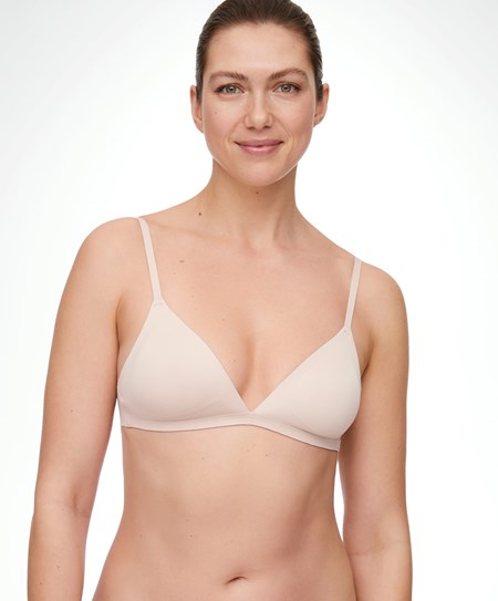 Oysho Invisible Polyamide Triangle Bra Almond | 91706-KYDS