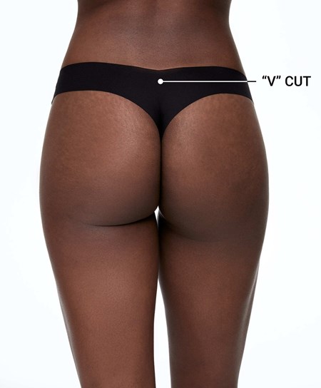 Oysho Invisible “v”-cut Perizoma Nere | 28470-QVBA
