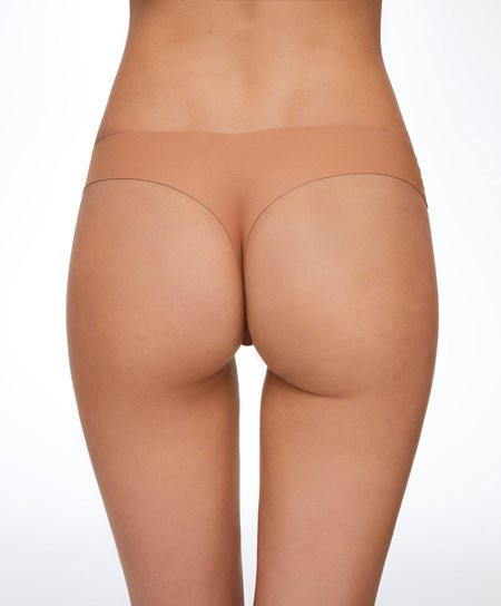 Oysho Invisible “v”-cut Perizoma Tan | 87250-JKZA