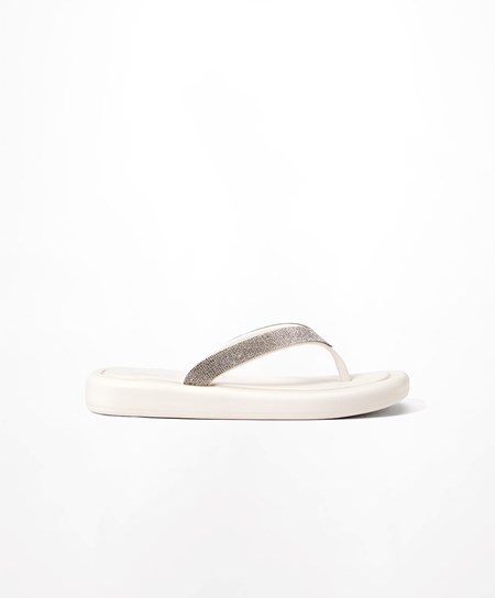 Oysho Jewel Beach Sandals Bianche | 30196-BNRG