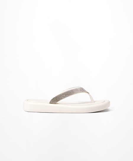 Oysho Jewel Beach Sandals Bianche | 64981-BLGP