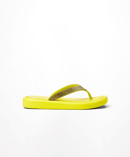 Oysho Jewel Beach Sandals Gialle | 37826-OWJY
