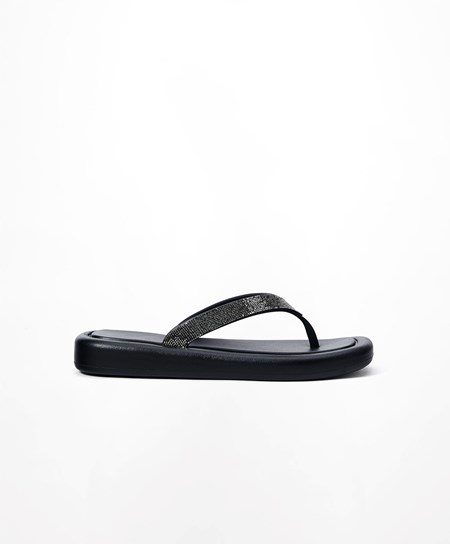 Oysho Jewel Beach Sandals Nere | 17839-LCNW