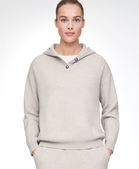 Oysho Knit Con Cappuccio Jumper Stone | 89106-DANE