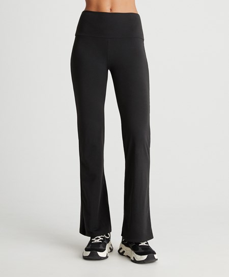 Oysho Light Warm Flare Trousers Nere | 36802-JMYH