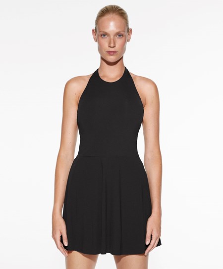 Oysho Light-touch Halter Vestito Nere | 75162-NJLX