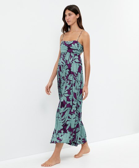 Oysho Long Cinturino Vestito Verdi | 84971-UTOP