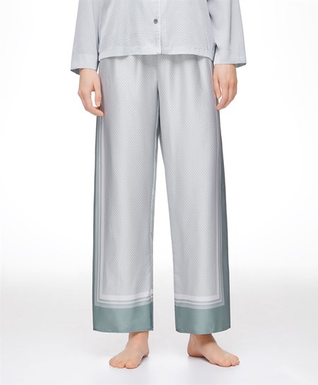 Oysho Long Satin Trousers Verdi | 12845-ATJV