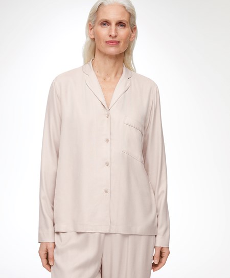 Oysho Long-sleeved Shirt With Piping Stone | 97502-OTZF