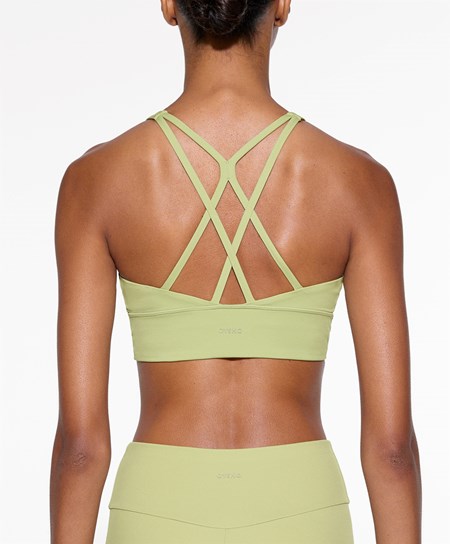 Oysho Medium-support Sports Bra With Cups Verdi | 01853-QYKL