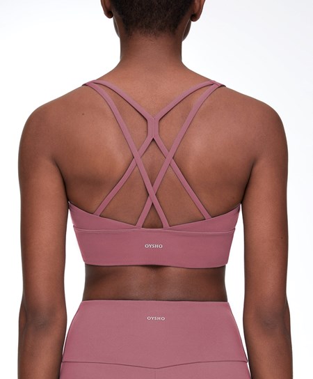 Oysho Medium-support Sports Bra With Cups Fig | 04158-ASYC