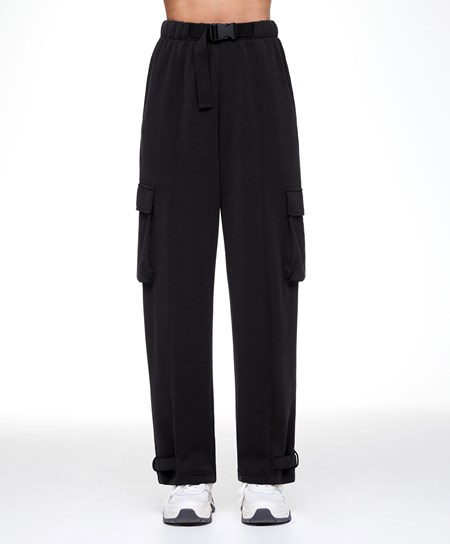 Oysho Modal Cargo Trousers Nere | 52163-CTBA