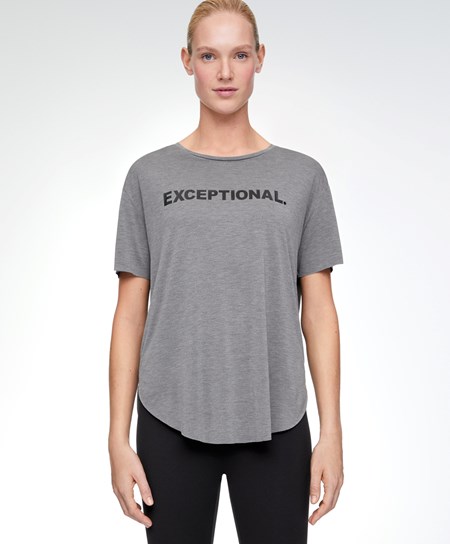Oysho Modal Corta-sleeved T-shirt Grigie | 95210-REBA
