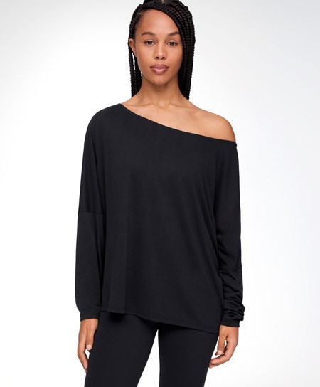 Oysho Modal Long-sleeved T-shirt Nere | 81627-YQIF