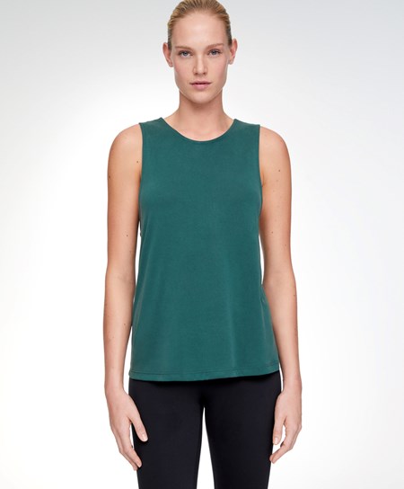 Oysho Modal Open Back Senza Maniche T-shirt Bottle | 01389-KHZX