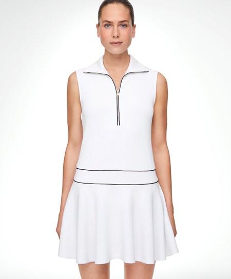 Oysho Modal Polo-collar Vestito Bianche | 84513-UBRO