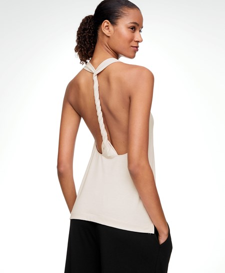 Oysho Modal Twist Vest Top Stone | 76203-LOGI