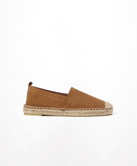 Oysho Natural Pelle Espadrilles Marroni | 24967-NZYW