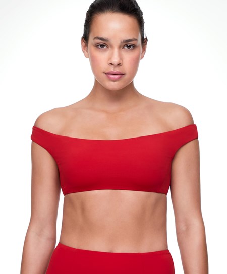Oysho Off Shoulder Bikini Top Rosse | 83761-NXCU