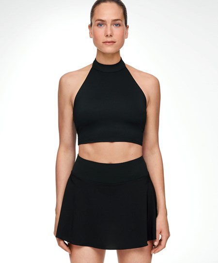 Oysho Open-back Comfortlux Halter Top Nere | 97125-PVWU