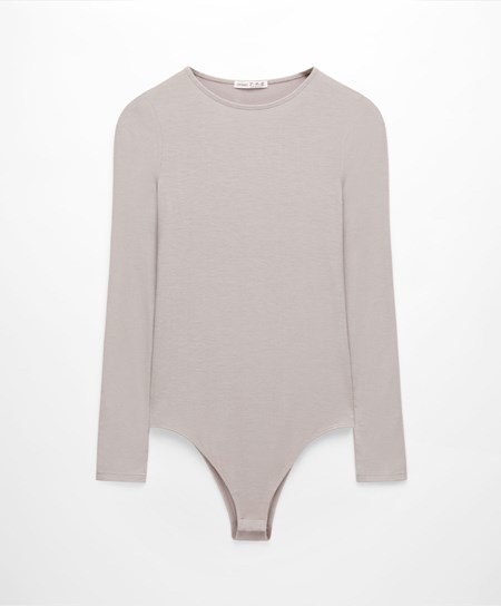 Oysho Outlast® Thermal Body Pale Taupe | 19408-HXTK
