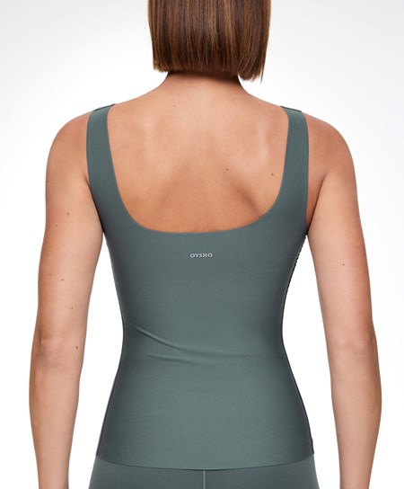 Oysho Perfect-adapt Vest Top With Cups Mid Ocean | 81304-HJYW