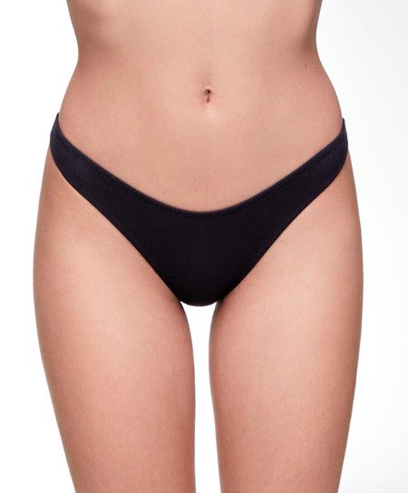Oysho Piqué Mid-rise Bikini Briefs Nere | 42976-IWMX
