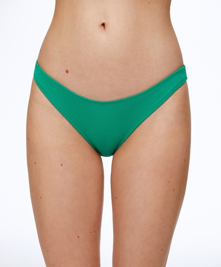 Oysho Piqué Mid-rise Bikini Briefs Verdi | 13702-EVZW
