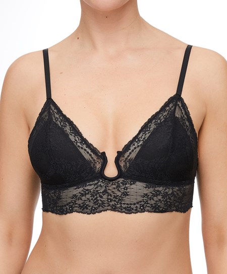 Oysho Pizzo Bralette Nere | 46015-RCEN