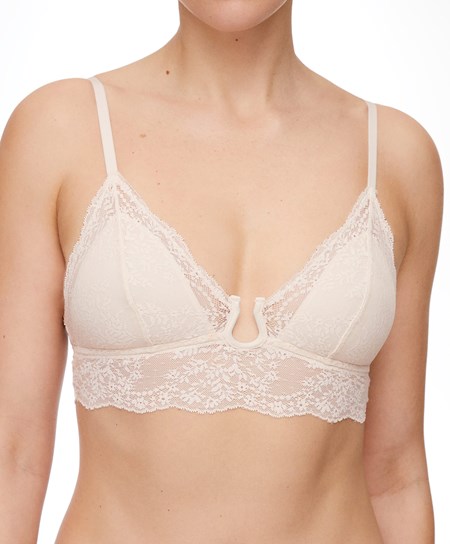 Oysho Pizzo Bralette Pink-ecru | 29657-CNBD