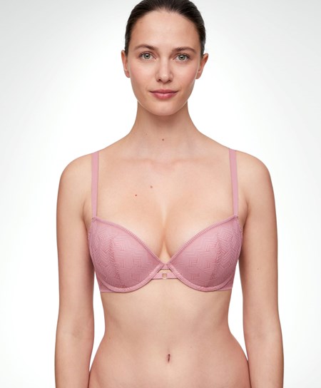 Oysho Pizzo Classiche Push-up Bra Corallo | 19237-KLMJ