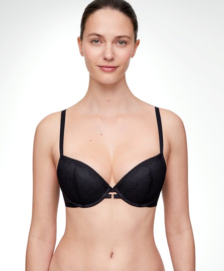 Oysho Pizzo Classiche Push-up Bra Nere | 79542-PYKV