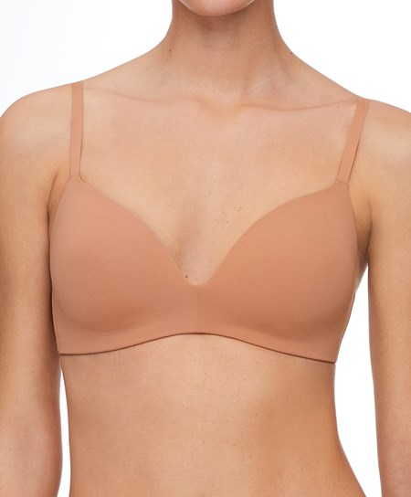Oysho Polyamide Full Triangle Bra Tan | 95410-HAWJ
