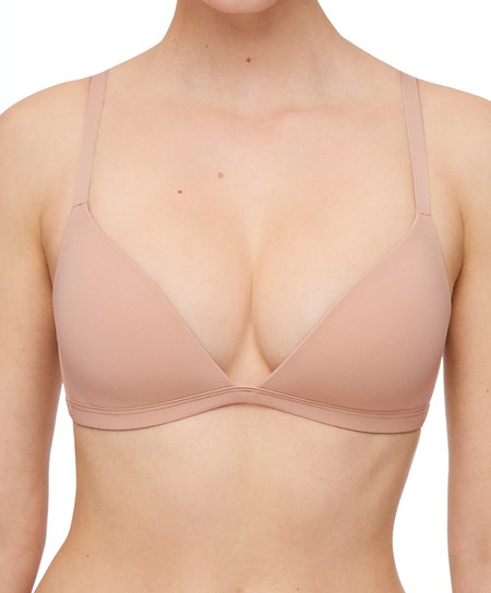 Oysho Polyamide Low-cut Triangle Bra Beige | 98547-PRBA