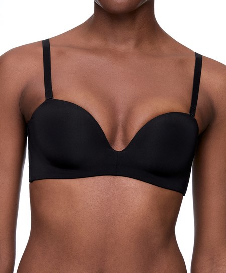 Oysho Polyamide Push-up Bandeau Bra Nere | 65123-NXWV