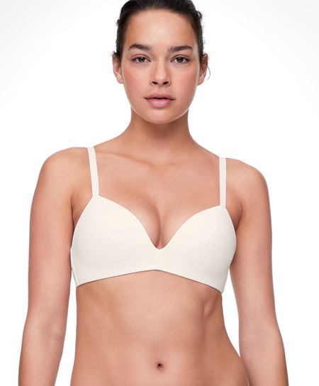 Oysho Polyamide Push-up Triangle Bra Pale Ecru | 76503-XNKF