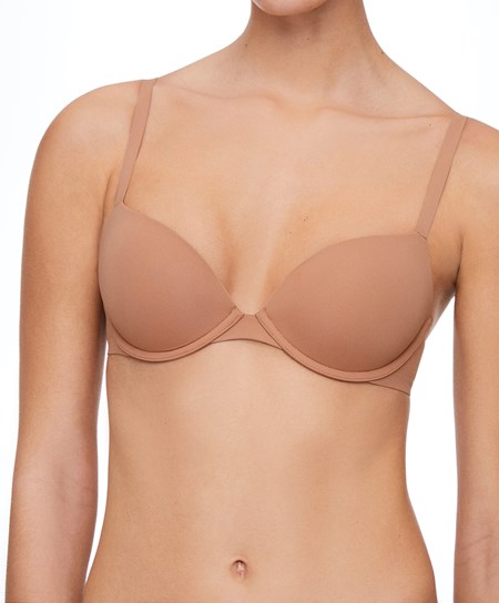Oysho Push-up Classiche Bra In Polyamide Tan | 15408-KSQX