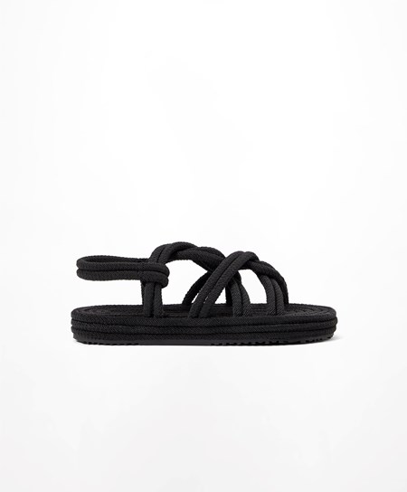 Oysho Rope Sandals Nere | 92167-DTYC