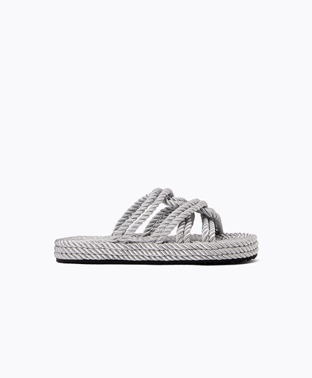 Oysho Rope Sandals Silvery | 96430-BOXR