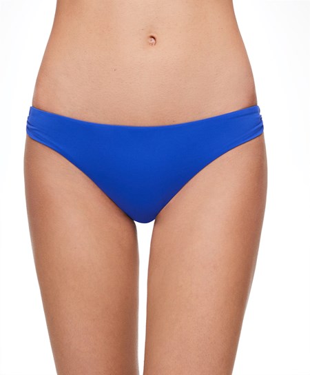 Oysho Ruched Medium-coverage Bikini Briefs Blu | 03461-TMHO