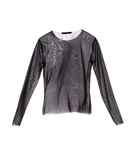 Oysho Semi-sheer Dotted Top Nere | 50817-XYZI