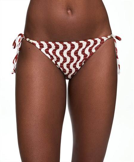 Oysho Smock Medium-coverage Bikini Briefs With Ties Arancioni | 35742-IMPG