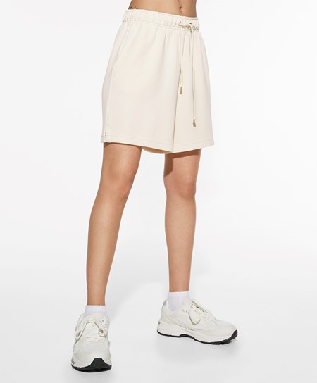 Oysho Soft Touch Modal Bermuda Shorts Stone | 04952-FQLD