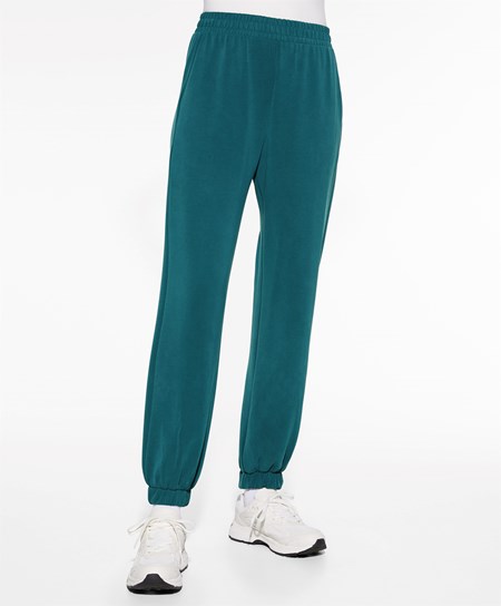 Oysho Soft Touch Modal Joggers Blu Verdi | 12075-OZEG