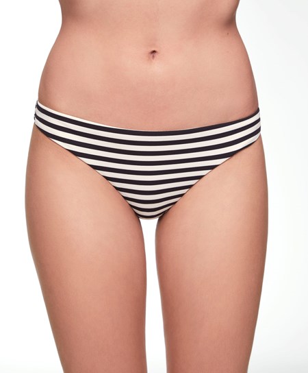 Oysho Stripe Piqué Brazilian Bikini Briefs Nere | 01982-DQPR