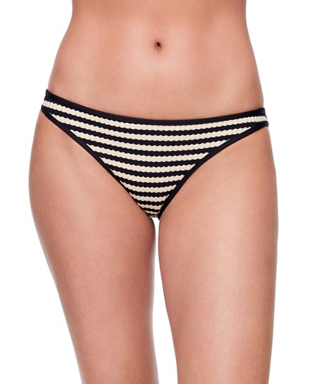 Oysho Textured Stripe Classiche Bikini Briefs Nere | 41956-QIJY