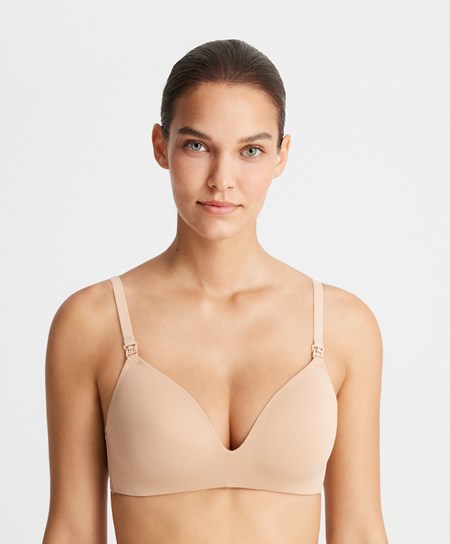 Oysho Triangle Nursing Bra Beige | 94150-GEMP
