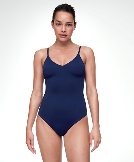 Oysho Triangle Swimsuit Blu | 78329-ZTOH